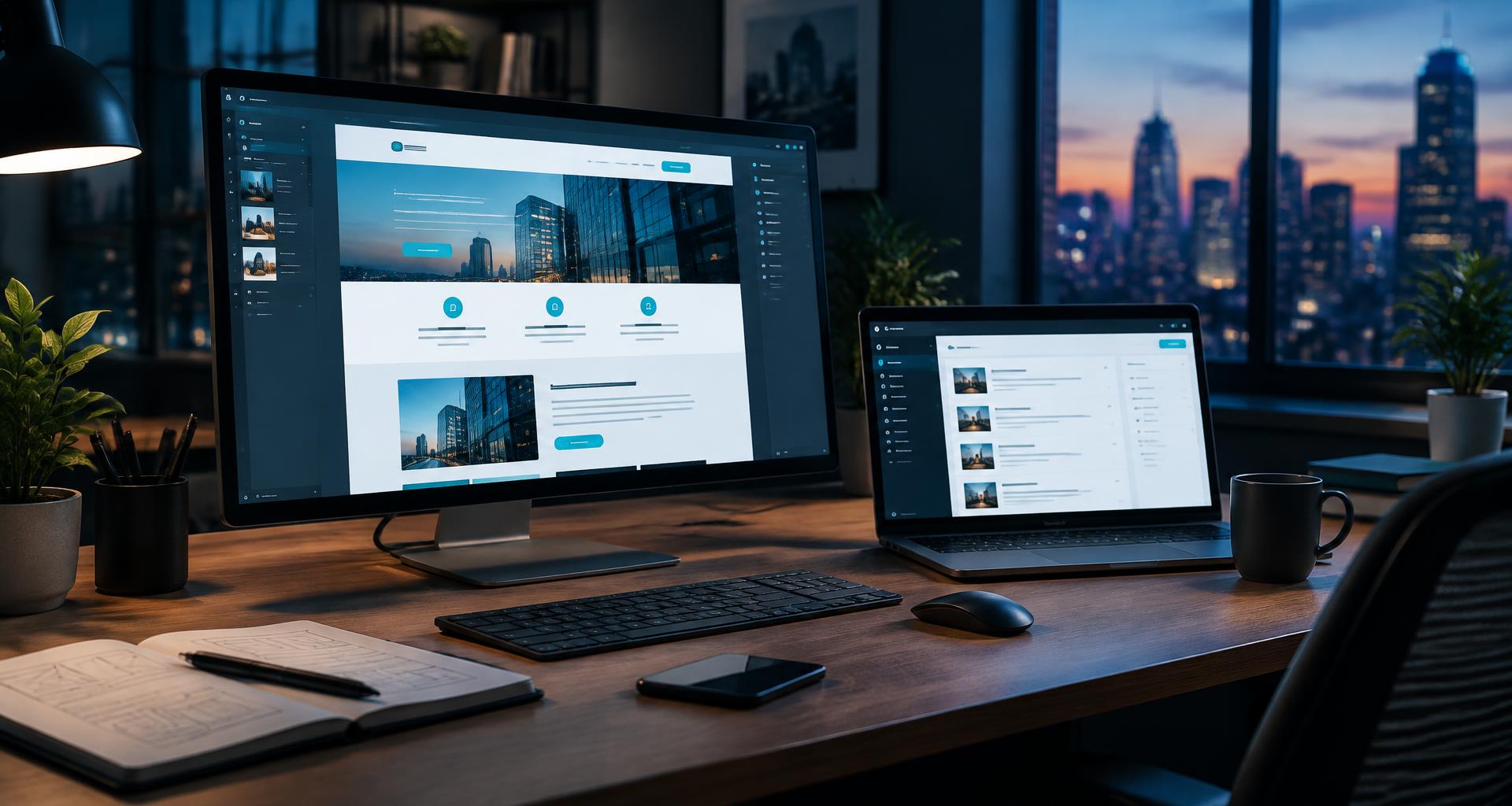 Diseño de un sitio web corporativo en un equipo de trabajo